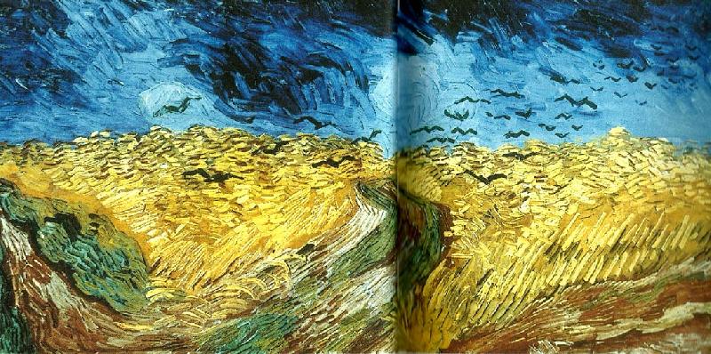 Vincent Van Gogh vetefalt med krakor oil painting image